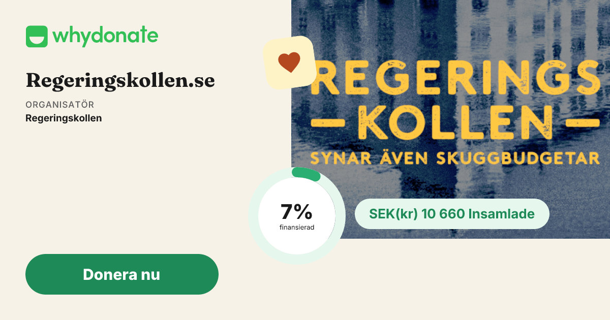 Insamling av Regeringskollen | Regeringskollen.se