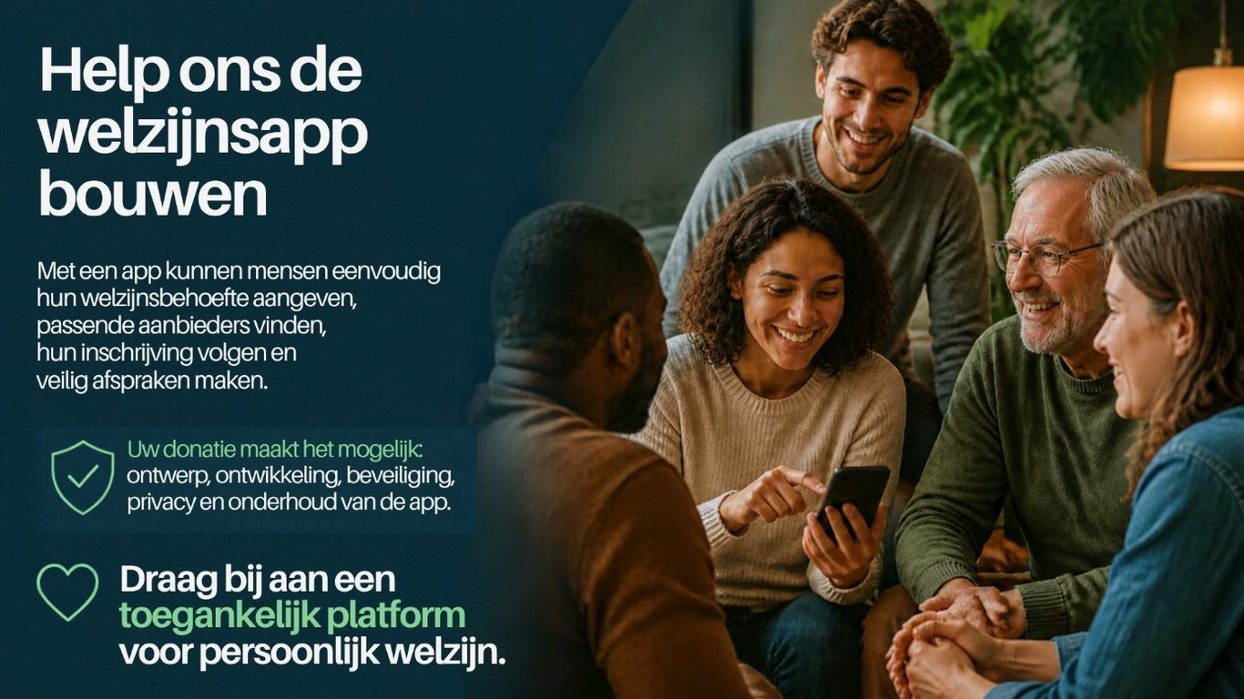 Welzijn voor iedereen, help onze app bouwen