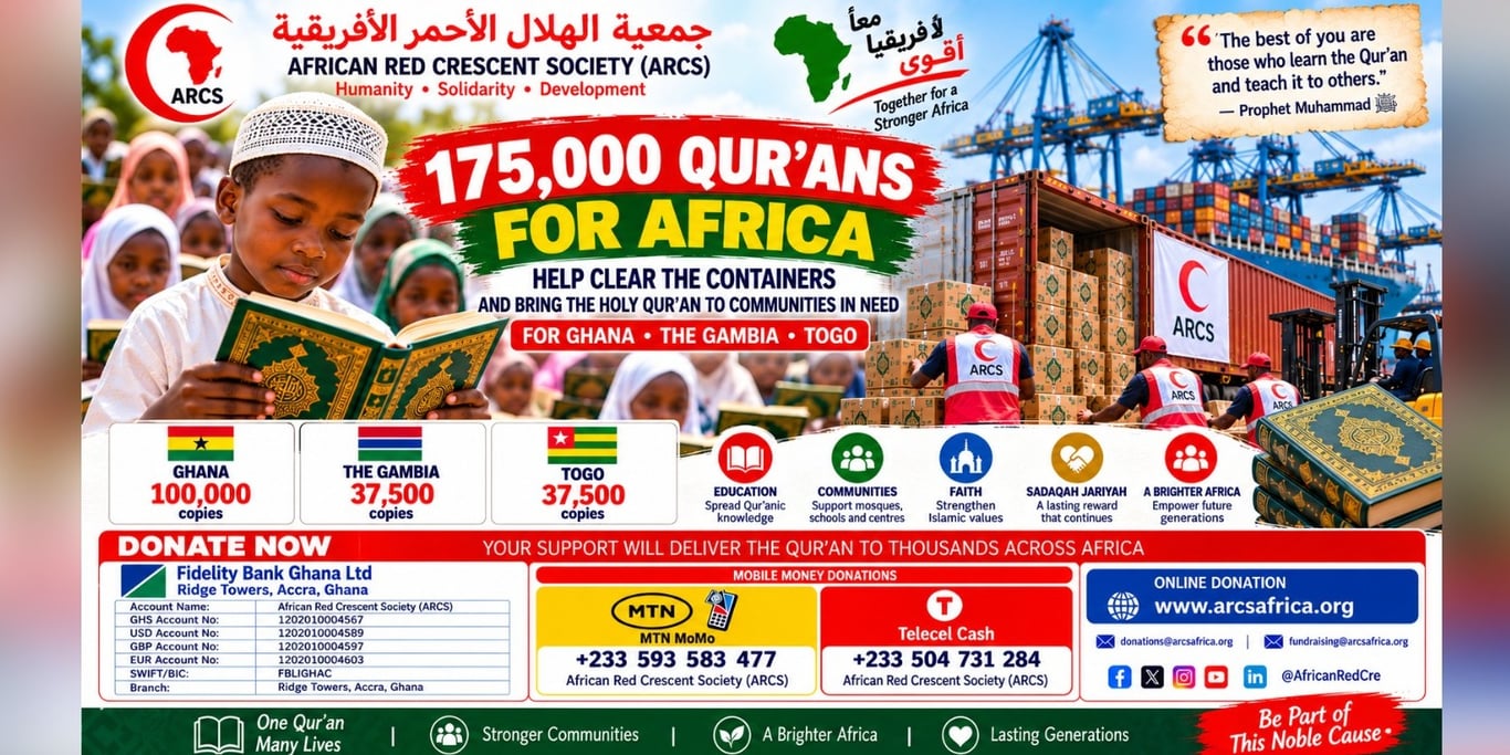 Help Clear 175,000 Holy Qur’ans for Communities in West Africa