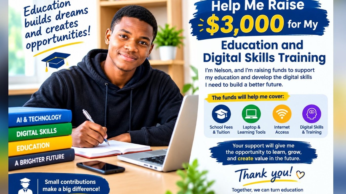 Help Me Raise $1,000 for My Education and Digital Skills Training