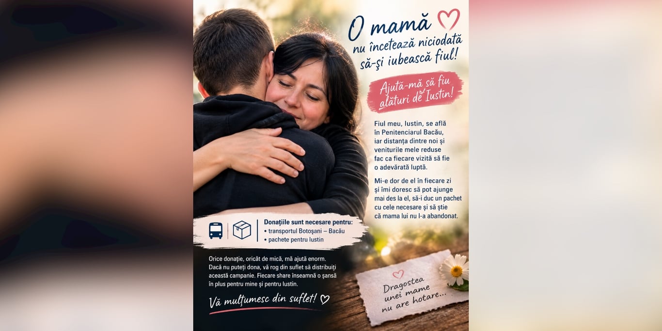 Ajuta o mama sa fie alaturi de fiul ei.