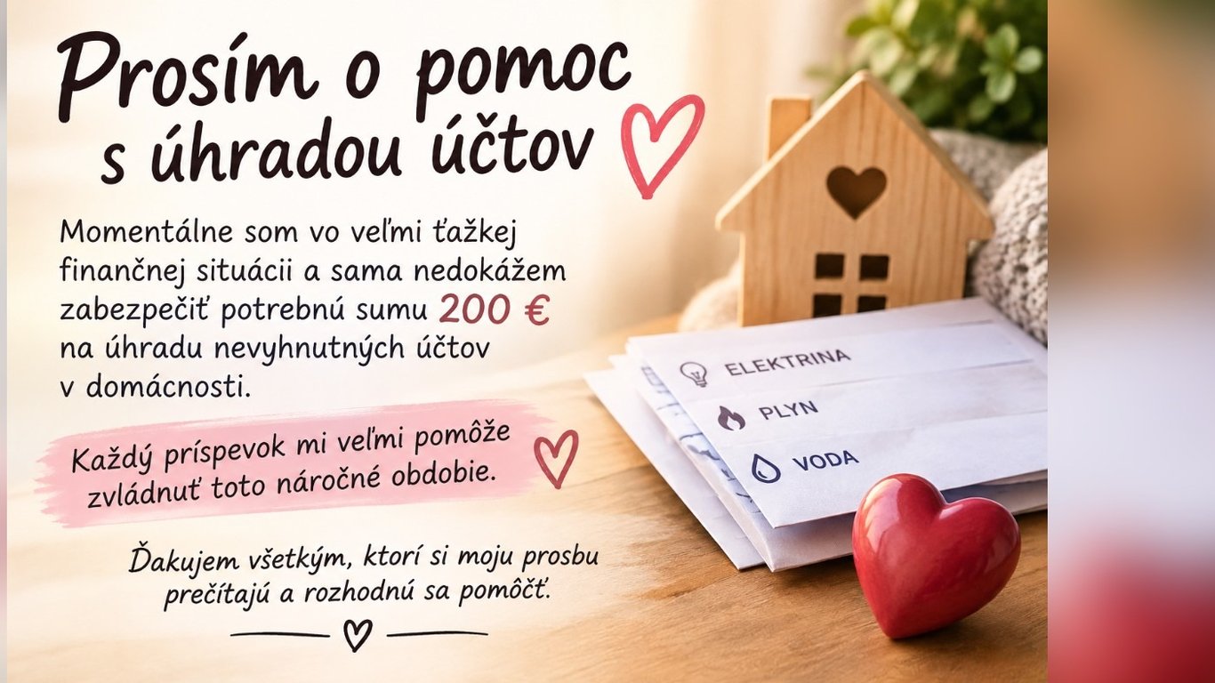 Prosba o pomoc s úhradou účtov