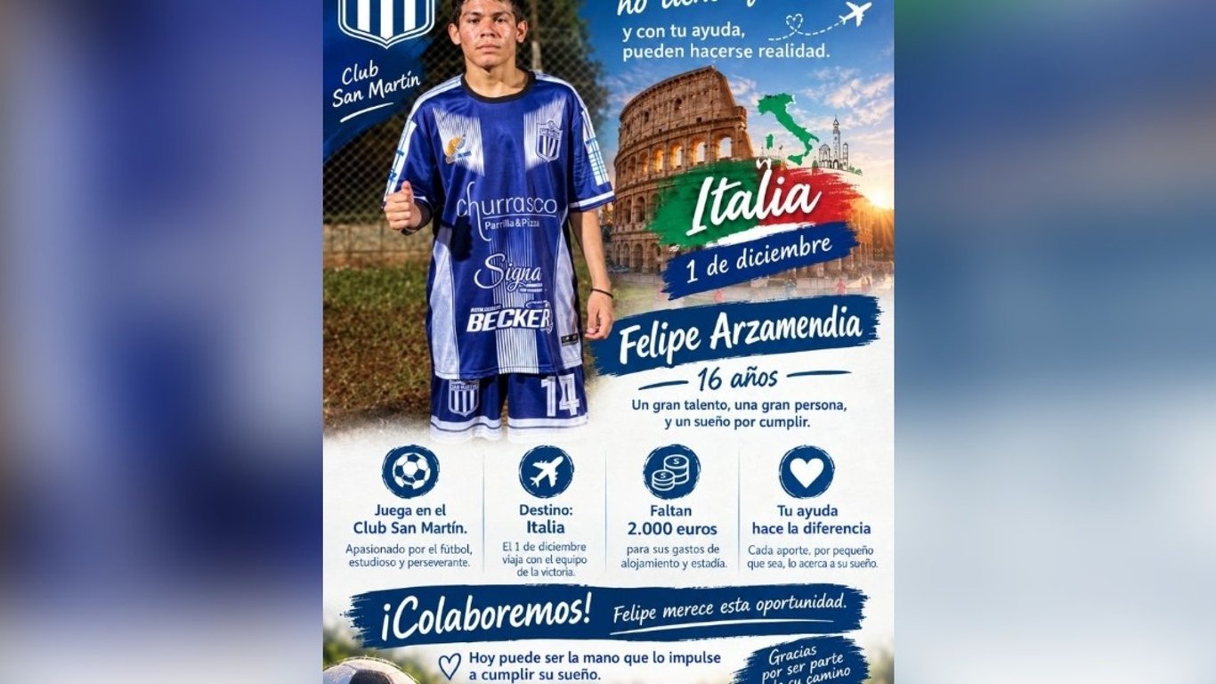 Ayudemos a Felipe a cumplir su suelo de viajar a Italia 🇮🇹
