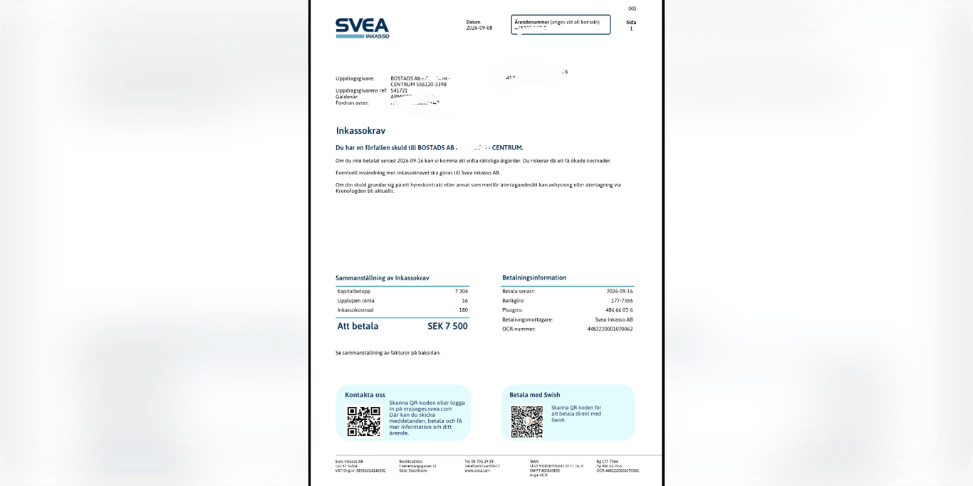 Akut hjälp med hyra. (Innan vräkning) samt andra akuta avgifter