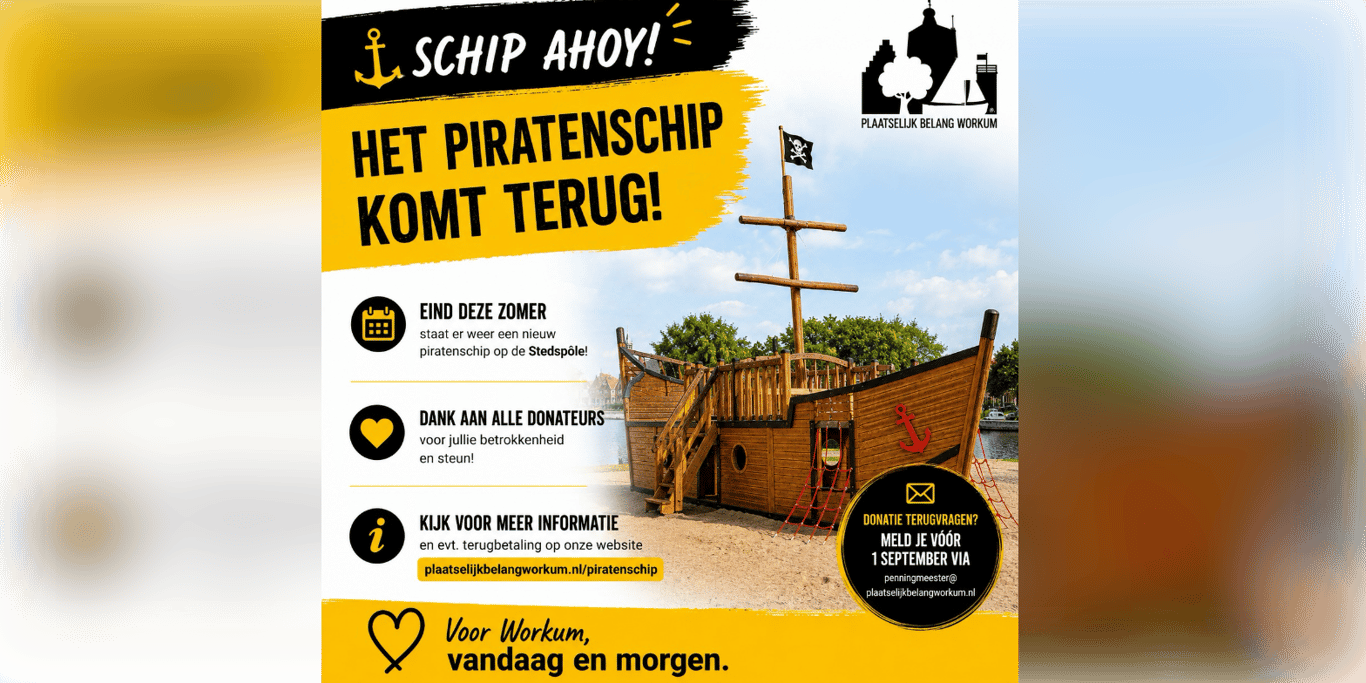 Crowdfunding GESTOPT. Piratenschip komt terug