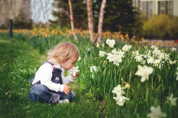 Fundraising for kids - kid in garden