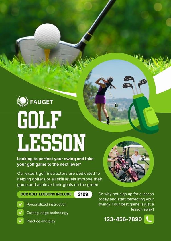 Golf Spendenaktion Flyer Ideen