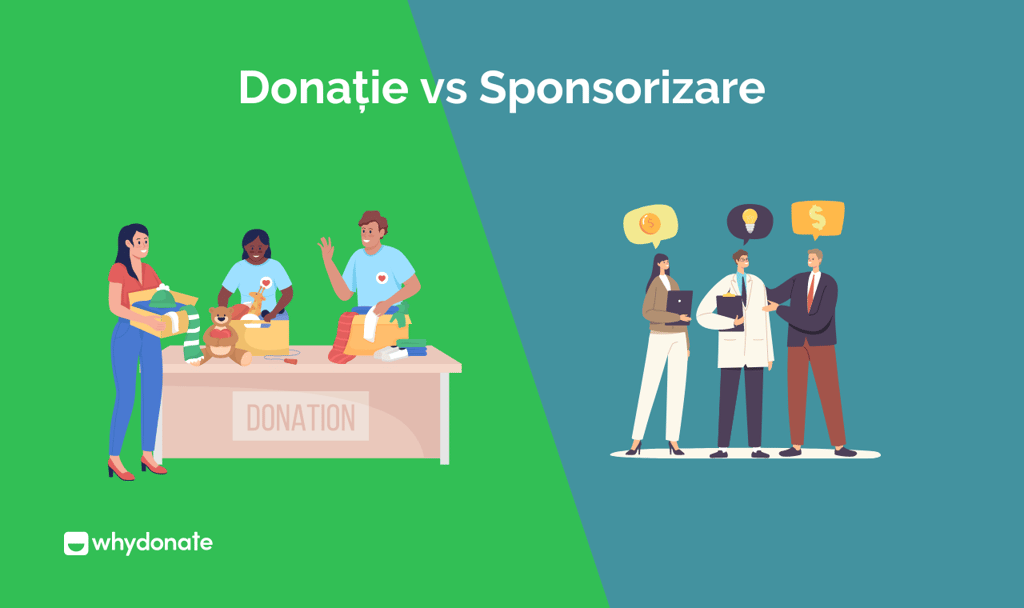 Donație vs sponsorizare | Care este diferența dintre sponsorizare și donație
